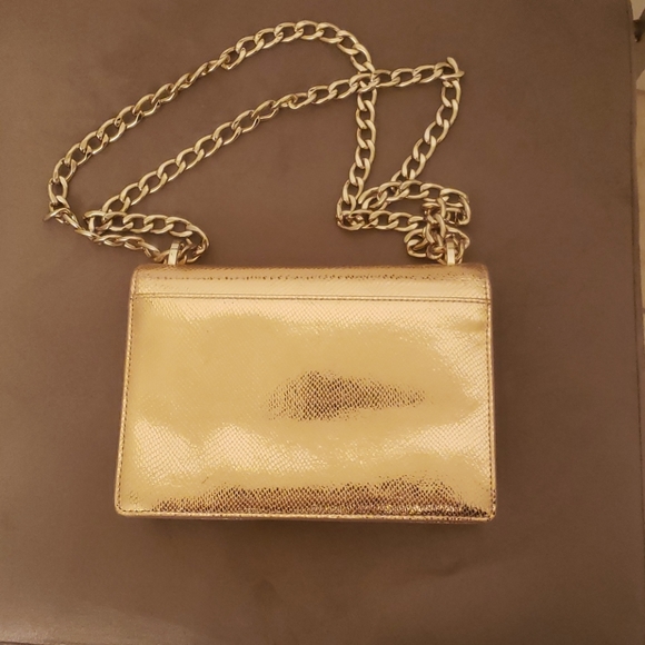 Kate Spade Rose Gold leather purse w Gold chain - Picture 4 of 13